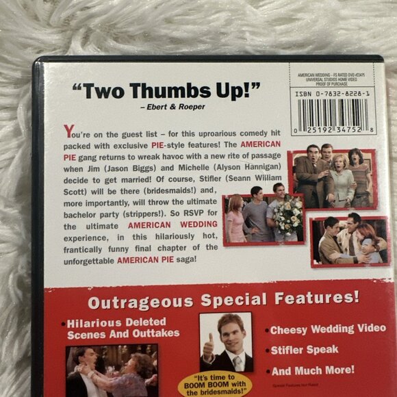 American Wedding DVD tested working rated R raunchy comedy - Picture 3 of 7